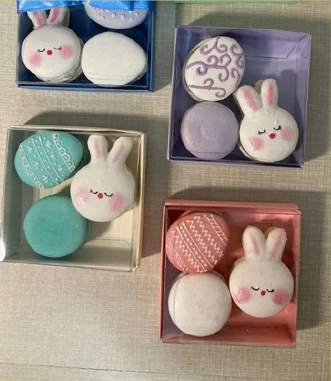 Macarons de coelhinho para a Páscoa