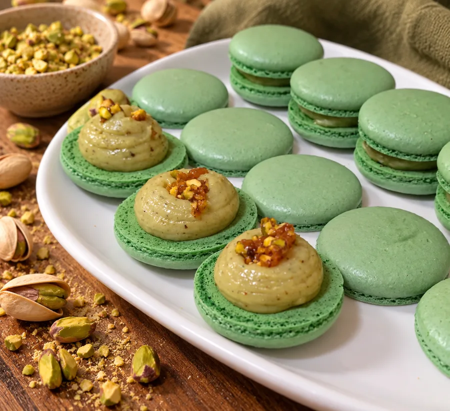 Macarons verdes de pistache