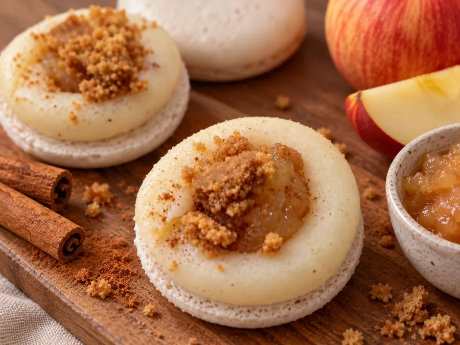 Macaron torta sintra com crocante de biscoito